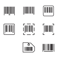 Barcode Icon Set. Collection of Barcode and QR Code Icons
