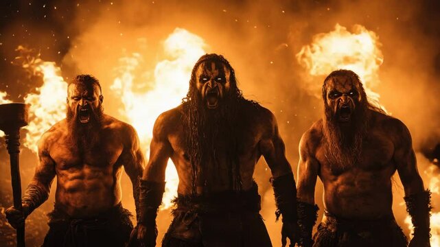 Action-Packed Movie Scene with Three Men