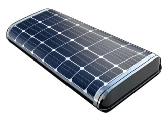Battery with solar panels