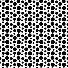 Abstract Black and White Dot Seamless Pattern Texture Background for Design Projects
