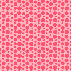 Pink Polka Dot Pattern Seamless Texture Background for Design Projects