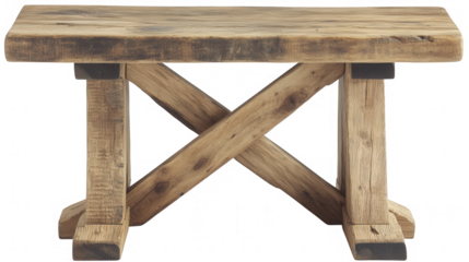 Rustic Wooden Stool PNG transparent background perfect for mockups and designs