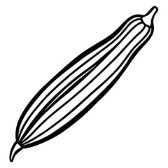 Stylized Okra Vector Illustration