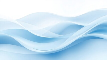 Fototapeta premium Soft Blue Waves with Gentle Curves on a Light Background