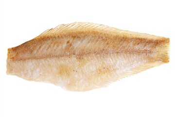 Close-up of a single, cooked fish fillet.