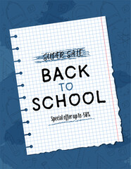 Back to school sale blue