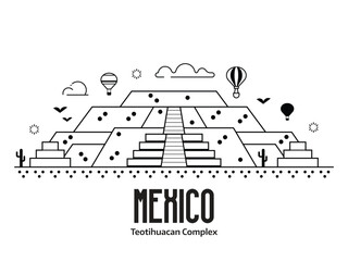 Aztec Pyramid of the Sun in Teotihuacan