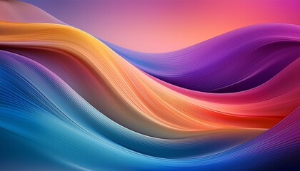 colorful abstract waves flow elegantly across a soft background creating a serene visual effect