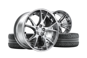 Stylish Car Wheel Rims Collection for Print or Web