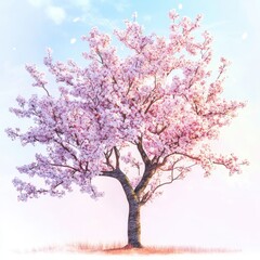 Blooming Cherry Tree in Spring
