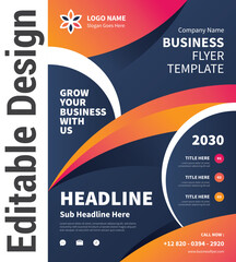 Minimal Business Flyer Template – Corporate Vector Design