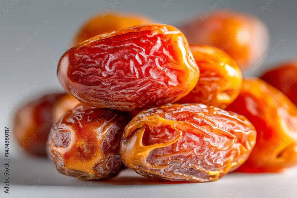 Poster Fresh and sweet dates stacked together in an appealing arrangement highlighting their rich color and texture
