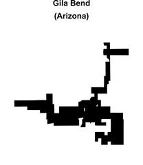 Obraz premium Gila Bend (Arizona) blank outline map