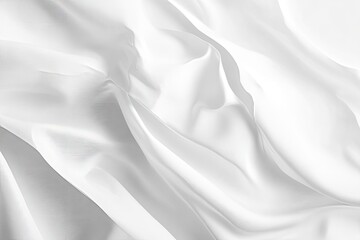 Obraz premium Soft, flowing white fabric drapes in elegant folds