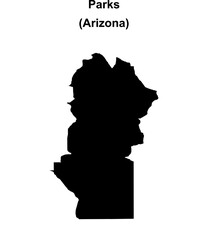 Parks (Arizona) blank outline map