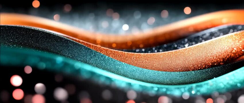 Glitter wave animation with seamless glitter wave loop and sparkling glitter wave background for motion design