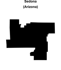 Sedona (Arizona) blank outline map