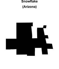 Snowflake (Arizona) blank outline map