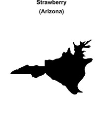 Strawberry (Arizona) blank outline map