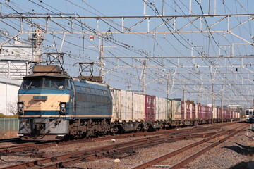Obraz premium EF66-26号機牽引の貨物列車(3075レ)_2010/1/30撮影
