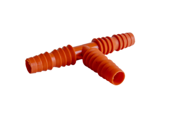 orange tee for irrigation hose