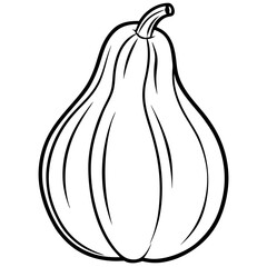 Chayote Botanical Vector Illustration