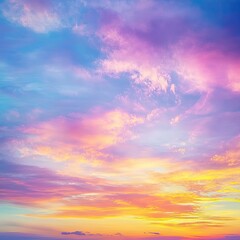 Obraz premium Vibrant sunset sky filled with colorful clouds (1)