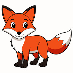 Obraz premium Crimson Fox art vector