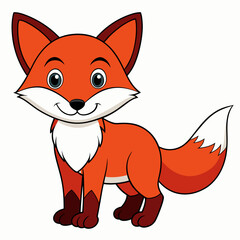 Obraz premium Crimson Fox art vector