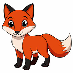 Obraz premium Crimson Fox art vector