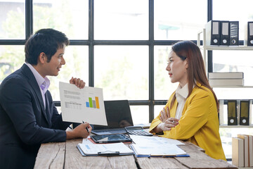 Business Meeting with Data Presentation