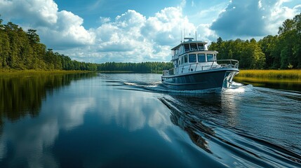 boat on the lake Boat on Calm Waters
