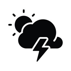 Grab this amazing icon of thunderstorm in modern style