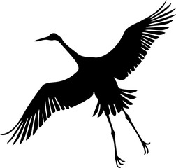 stork silhouette vector illustration