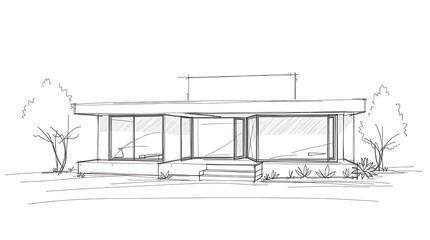 sketch of a house