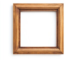 Empty square wooden picture frame