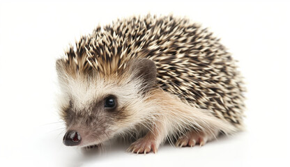 Obraz premium Hedgehog isolated on white background. Wild herbivore. Wildlife. Mammals. 