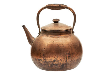 old empty copper kettle