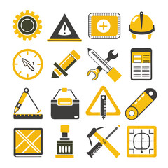 Construction and engineering icon set for design purposes