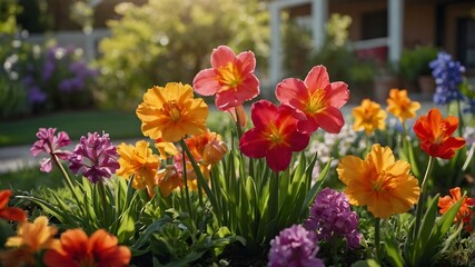 Fototapeta premium tulips in the garden