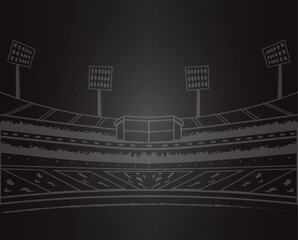 Fototapeta premium Dark Empty Sports Stadium Background with Floodlights