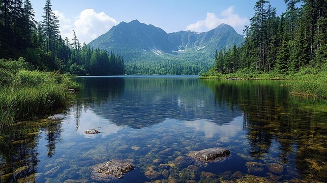 mountain lake in the mountains