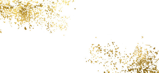 Gold glitter hand-drawn. Gold glitter swash shiny stroke shape, luxury party element. Gold glitter texture sprinkling of gold. Abstract spray shiny, gold glitter with gold foil, splashes using png.
