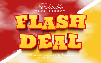 Fototapeta premium Flash Deal editable text effect in bold style