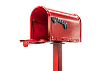 Empty Mailbox Illustration on Isolated White Surface
