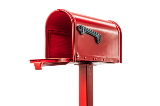 Empty Mailbox Illustration on Isolated White Surface
