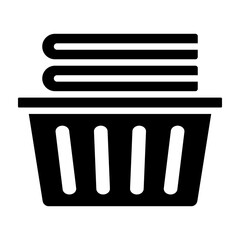 Basket  Vector Glyph Icon Design