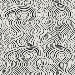 Abstract reinterpretation of Batik Parang motif using clean curving lines