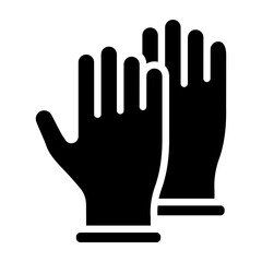Gloves  Vector Glyph Icon Design