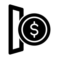 Coin  Vector Glyph Icon Design